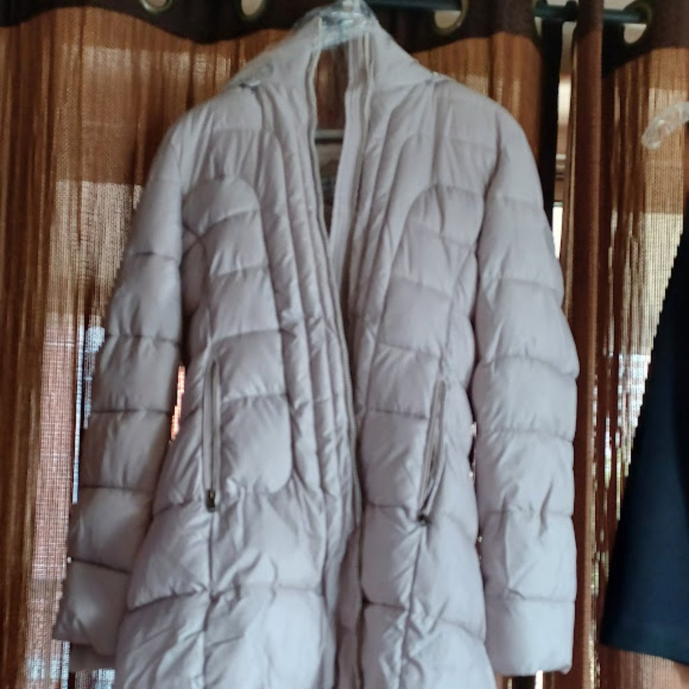 Coats, Size L, Larry Levine, Cream or Green, sold separately.